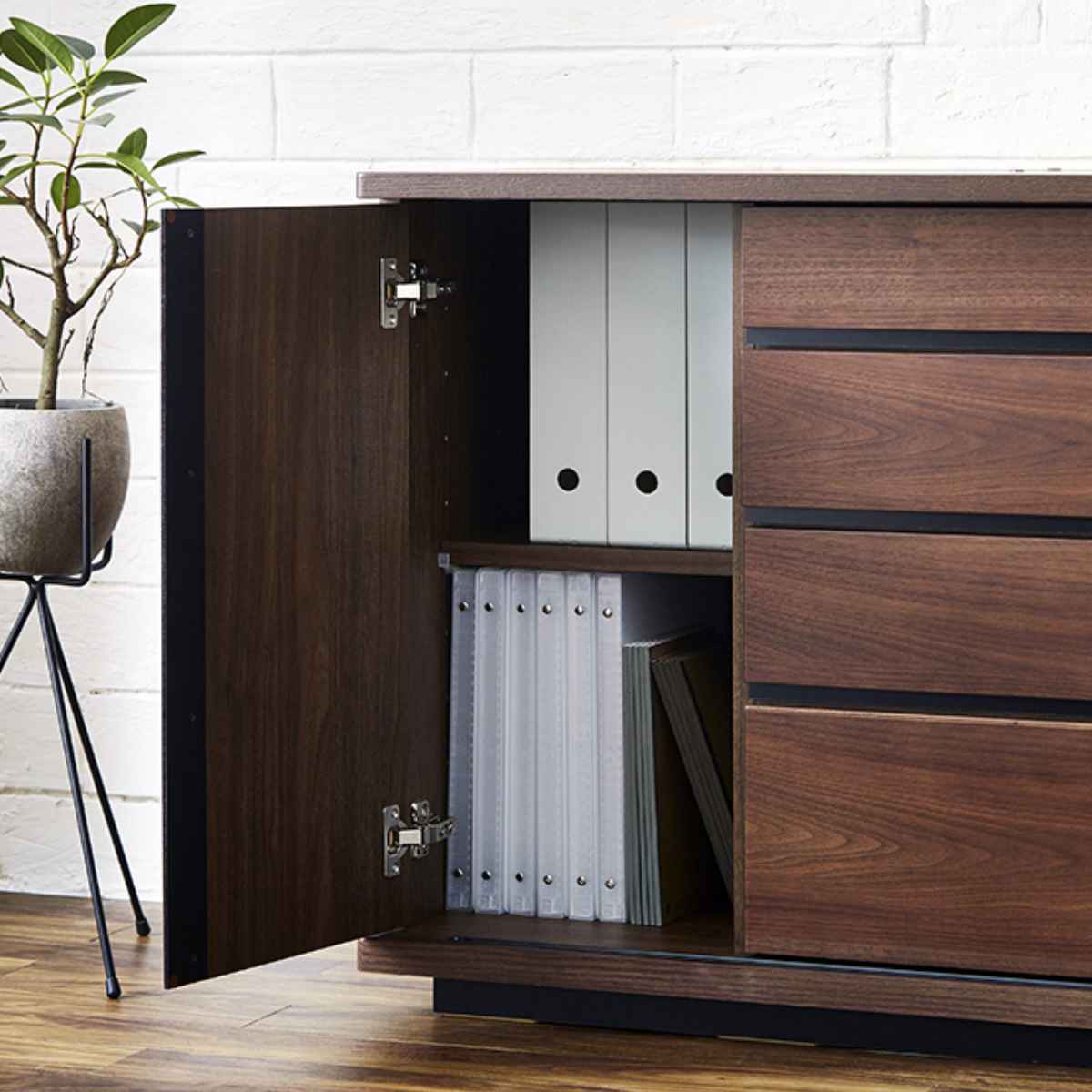 楽天市場】サイドボード 北欧風 リビング収納 前面突板仕上げ storage