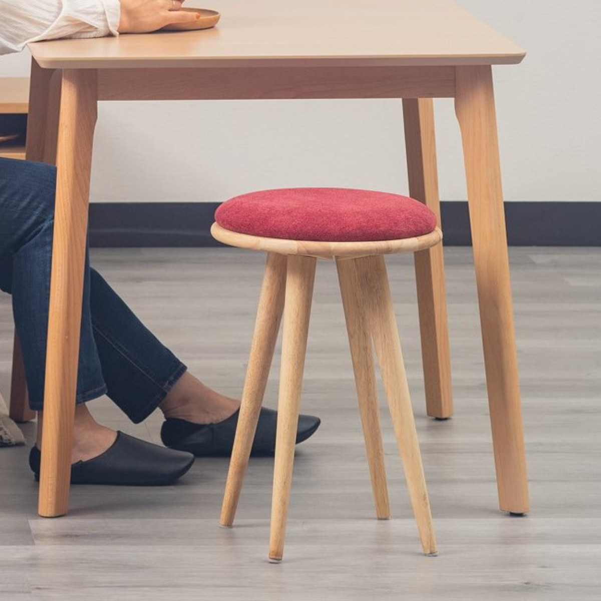 楽天市場】スツール 高さ50cm 円型 置きクッション 起毛生地 ボア生地