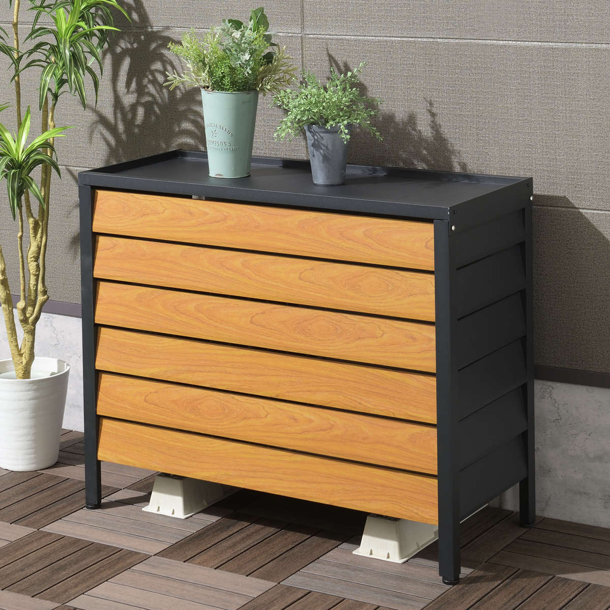 楽天市場】室外機カバー アルミ室外機カバー ルーバー標準サイズ