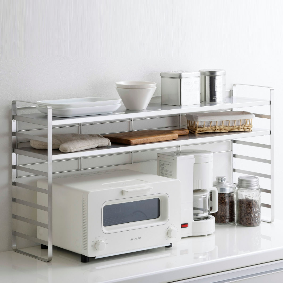 楽天市場】キッチンラック 幅90cm オールステンレス 頑丈 出窓ラック