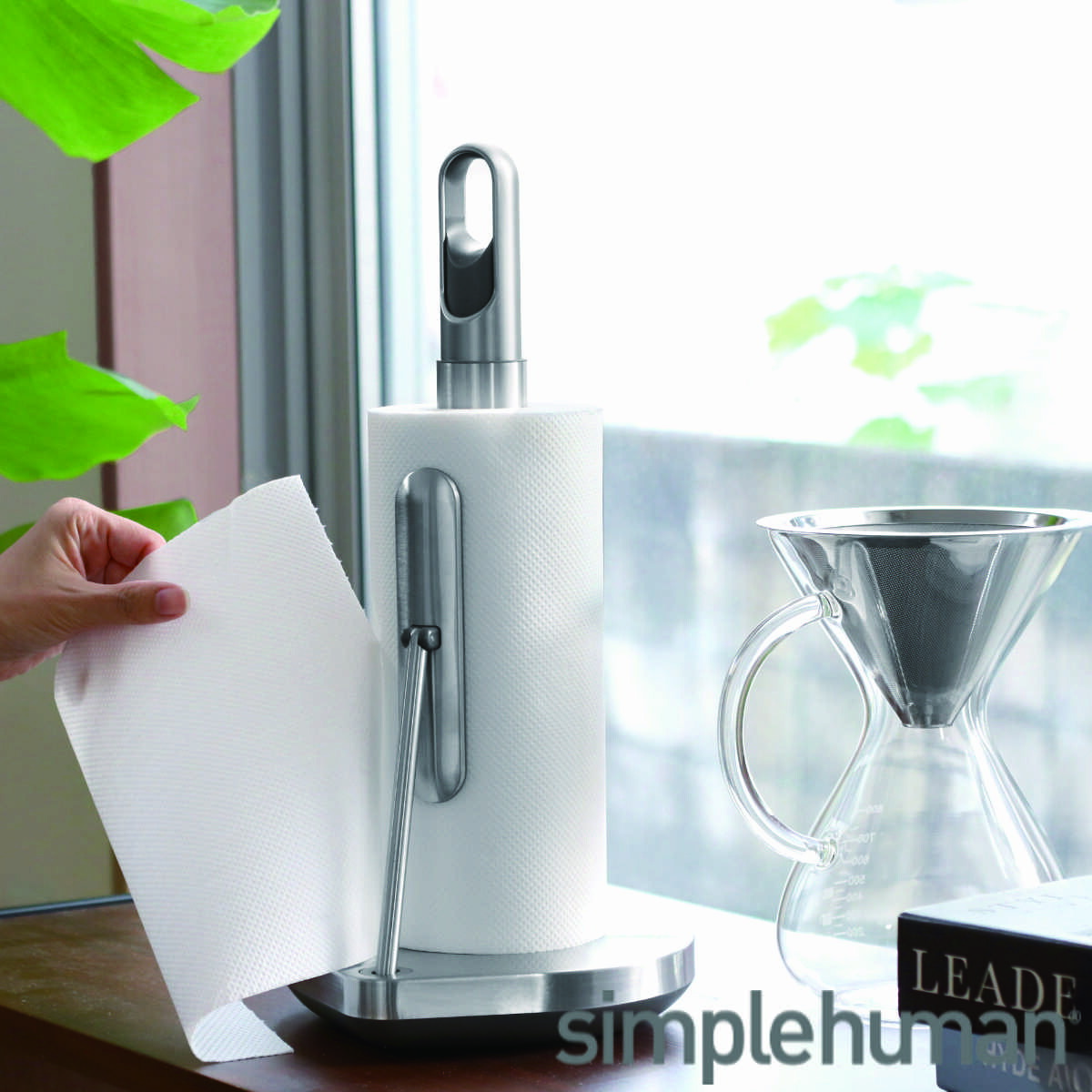 楽天市場】simplehuman キッチンペーパーホルダー テンションアーム