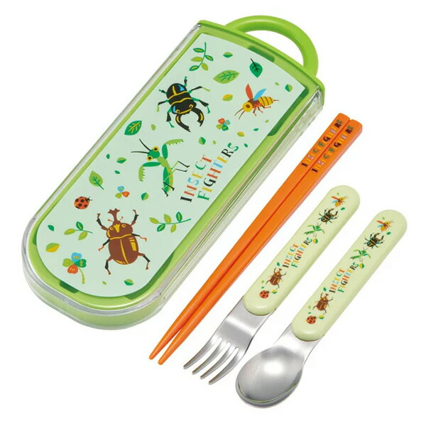 楽天市場】トリオセット スライド式 スプーン フォーク 箸 インセクト