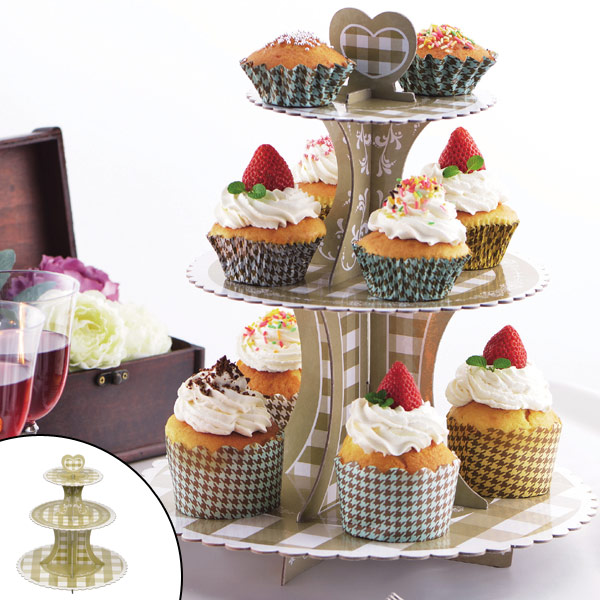 楽天市場】ティースタンド リトルリッチ スイーツスタンド 3段 紙製