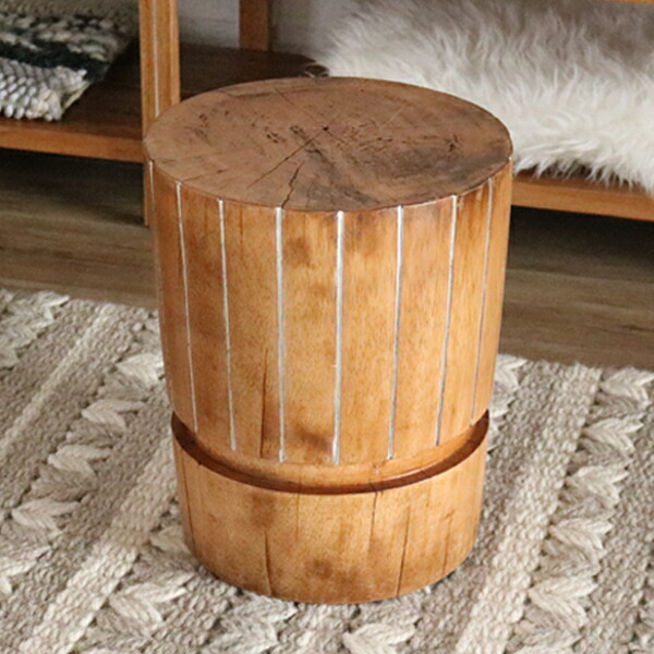 楽天市場】スツール ハワイアンリゾート風 天然木 丸太材 Ohana 座面高