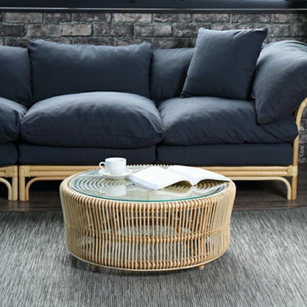 楽天市場】籐 ローテーブル ラタン 円形 軽量 天然素材 （ ラタン