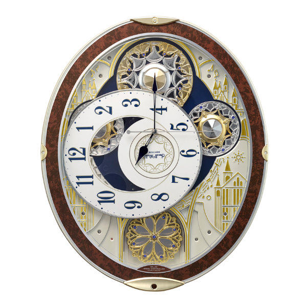 楽天市場】からくり時計 スモールワールドノエルNS ブラウン 電波時計