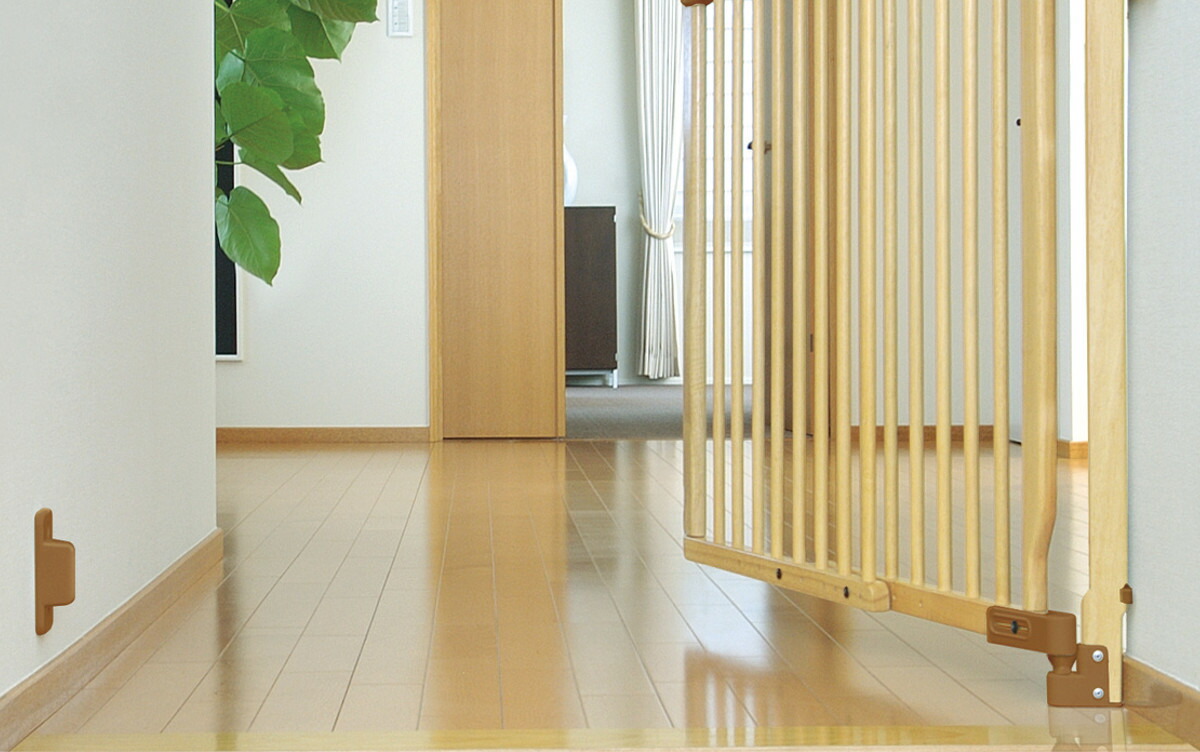 楽天市場】ベビーゲート 階段の上でも使える 木のバリアフリーゲート