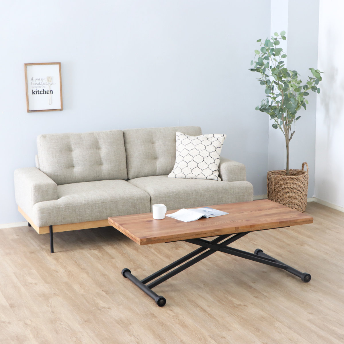 楽天市場】ローテーブル 昇降式テーブル 幅120cm （ リビングテーブル