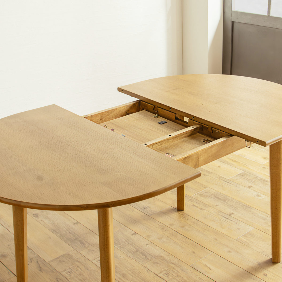 楽天市場】ダイニングテーブル 伸縮式 120～150cm 楕円型 アルグ