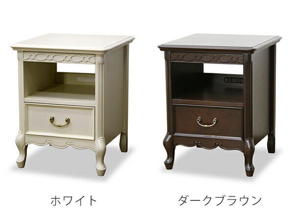 楽天市場】ナイトテーブル ベッドサイドボード クラシック調 猫脚