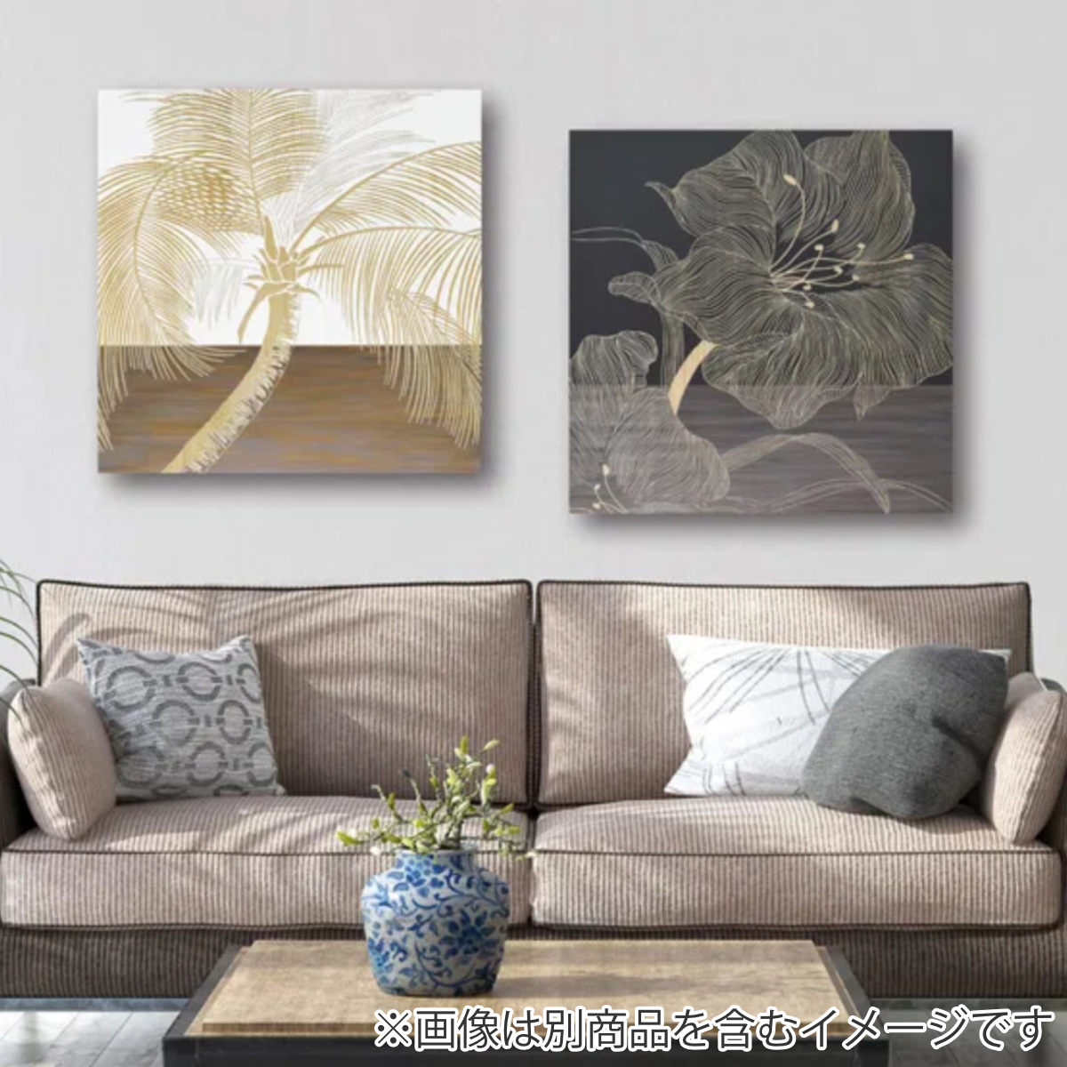 楽天市場】アートパネル ウッドスカルプチャーアート 60×60cm パーム