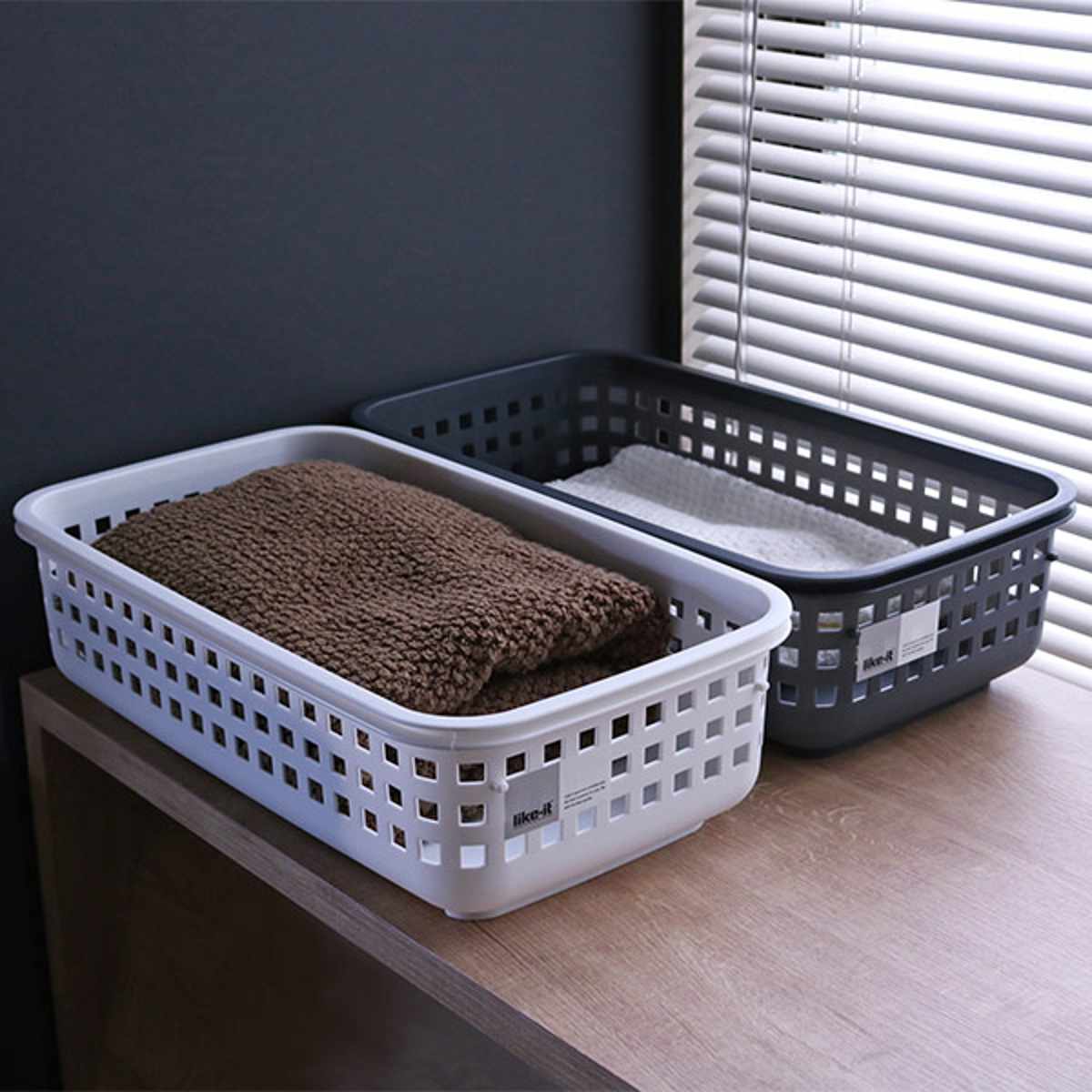 楽天市場】ランドリーバスケット スタッキングランドリーバスケットSS