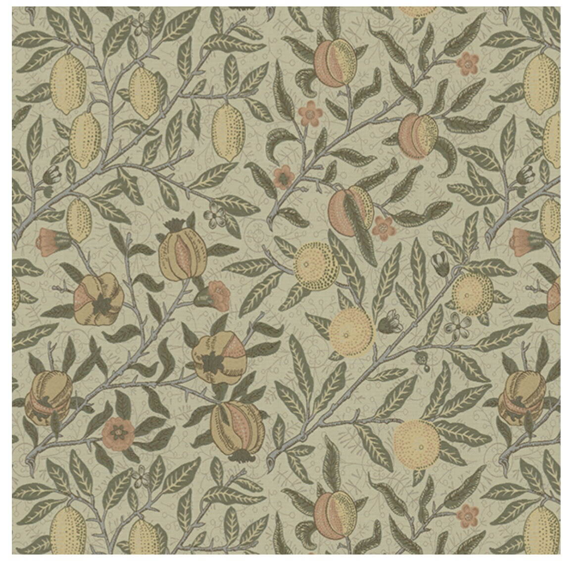 楽天市場】ウィリアムモリス William Morris フルーツ グリーン MM3134