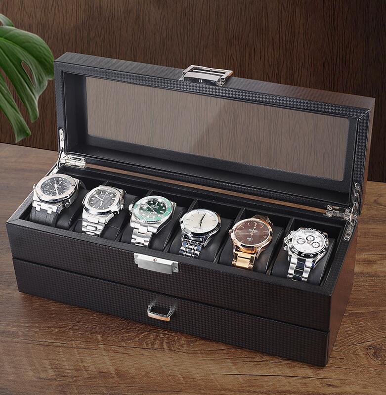 楽天市場】時計ケース 高級 収納 ボックス 腕時計ケース 6本用