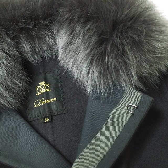 楽天市場】Drawer ドゥロワー 日本製 フォックスファー ウールカシミヤ