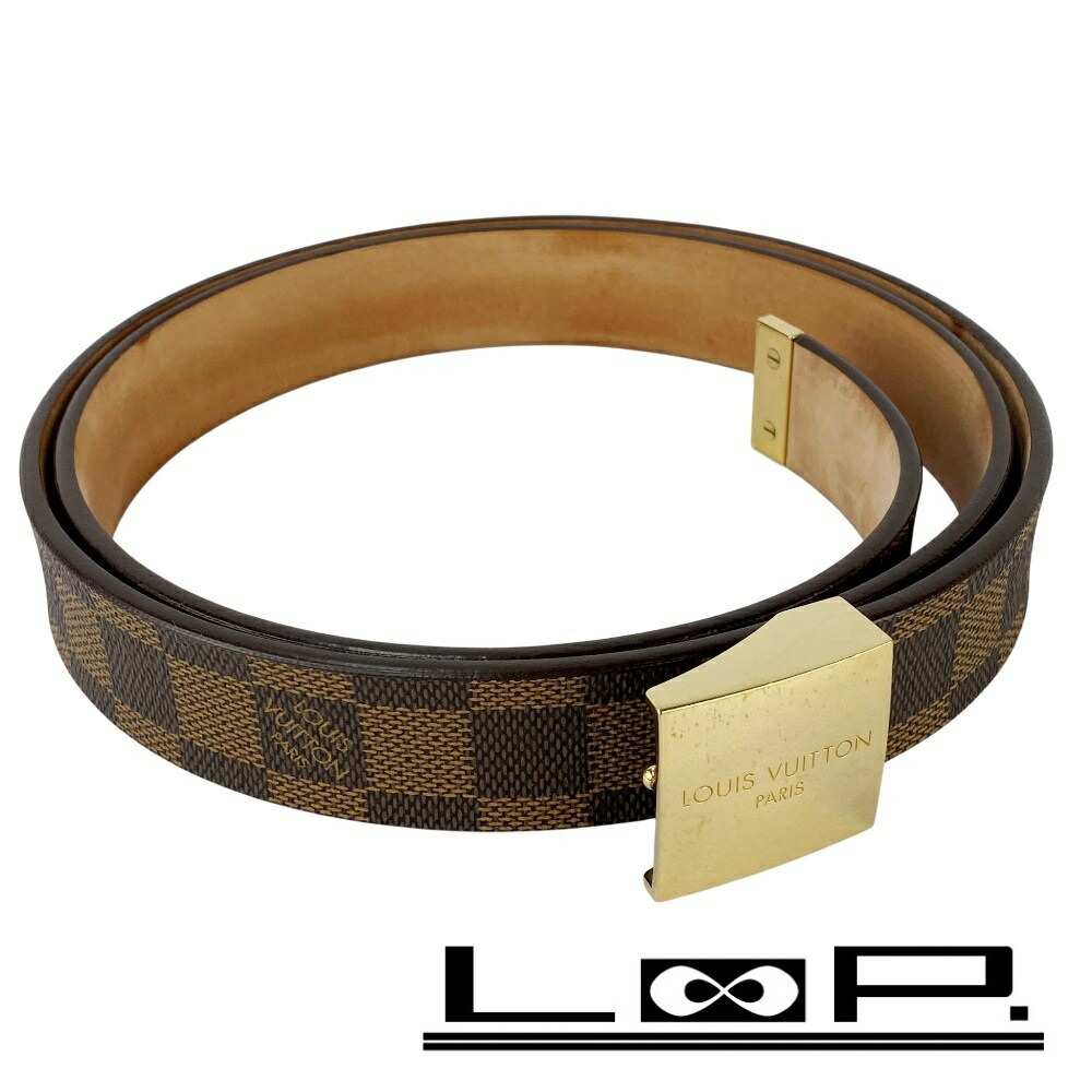 楽天市場】ルイ ヴィトン ベルト サンチュール ダミエ ゴールドの通販