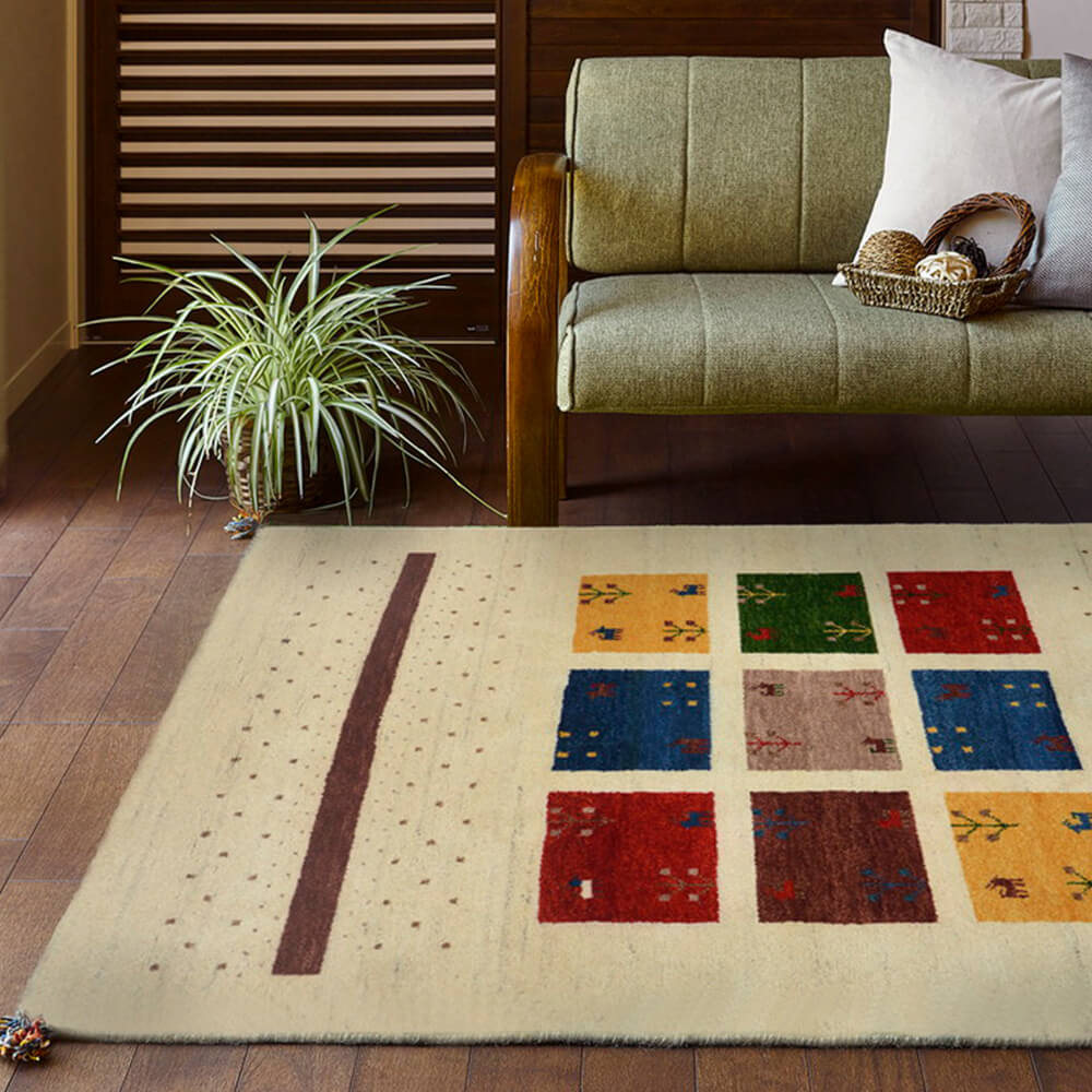 楽天市場】【楽天 スーパーSALE☆ポイント10倍】 ギャッベ ラグマット