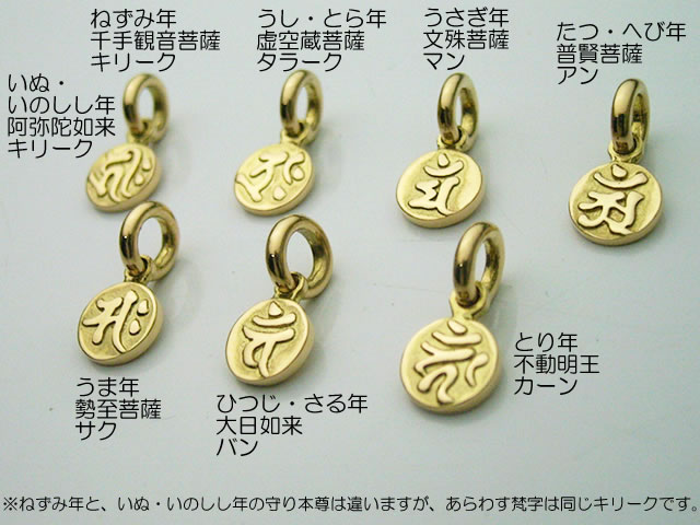 楽天市場】ラブクラフト【18金製 梵字 カーン 不動明王ペンダント