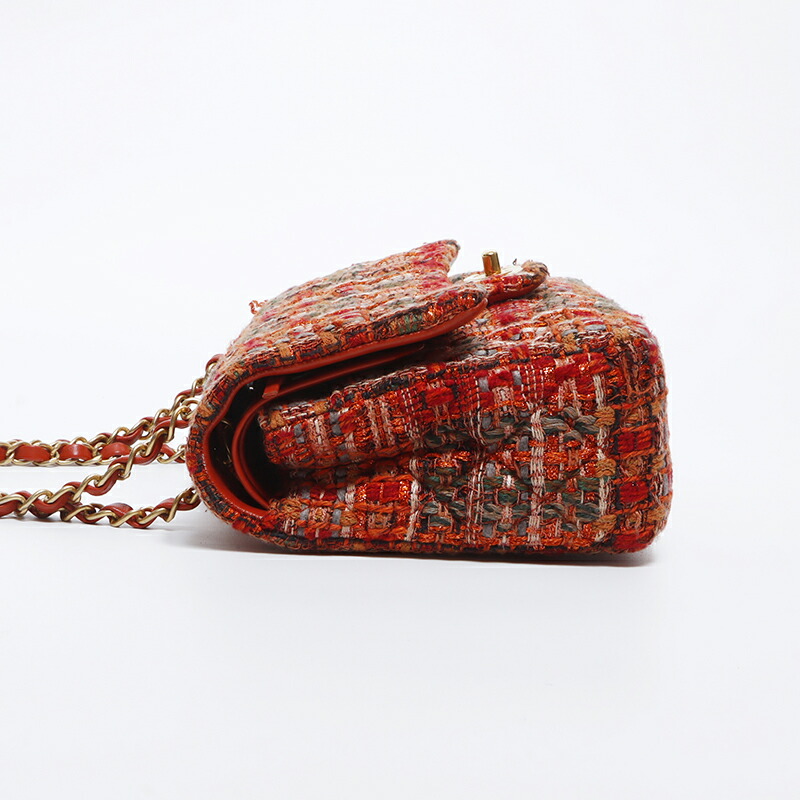 楽天市場】シャネル CHANEL ツイード 2020s ダブルフラップ チェーン