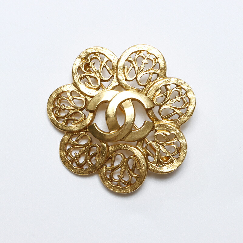 楽天市場】シャネル CHANEL 95A ココマーク 金具 ブローチ ゴールド