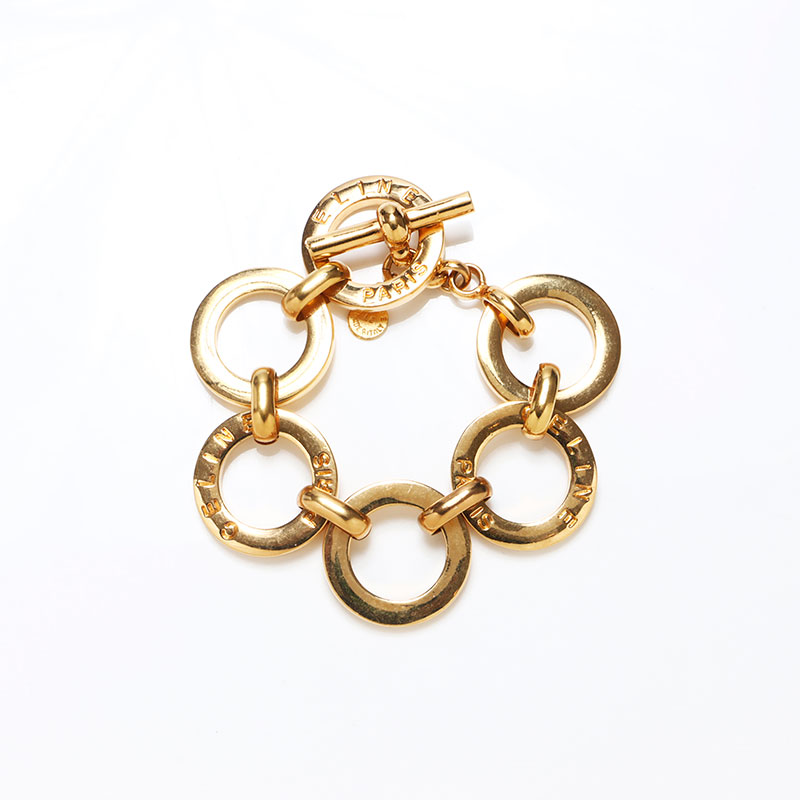 楽天市場】セリーヌ CELINE チェーン 太め フープ サークルロゴ