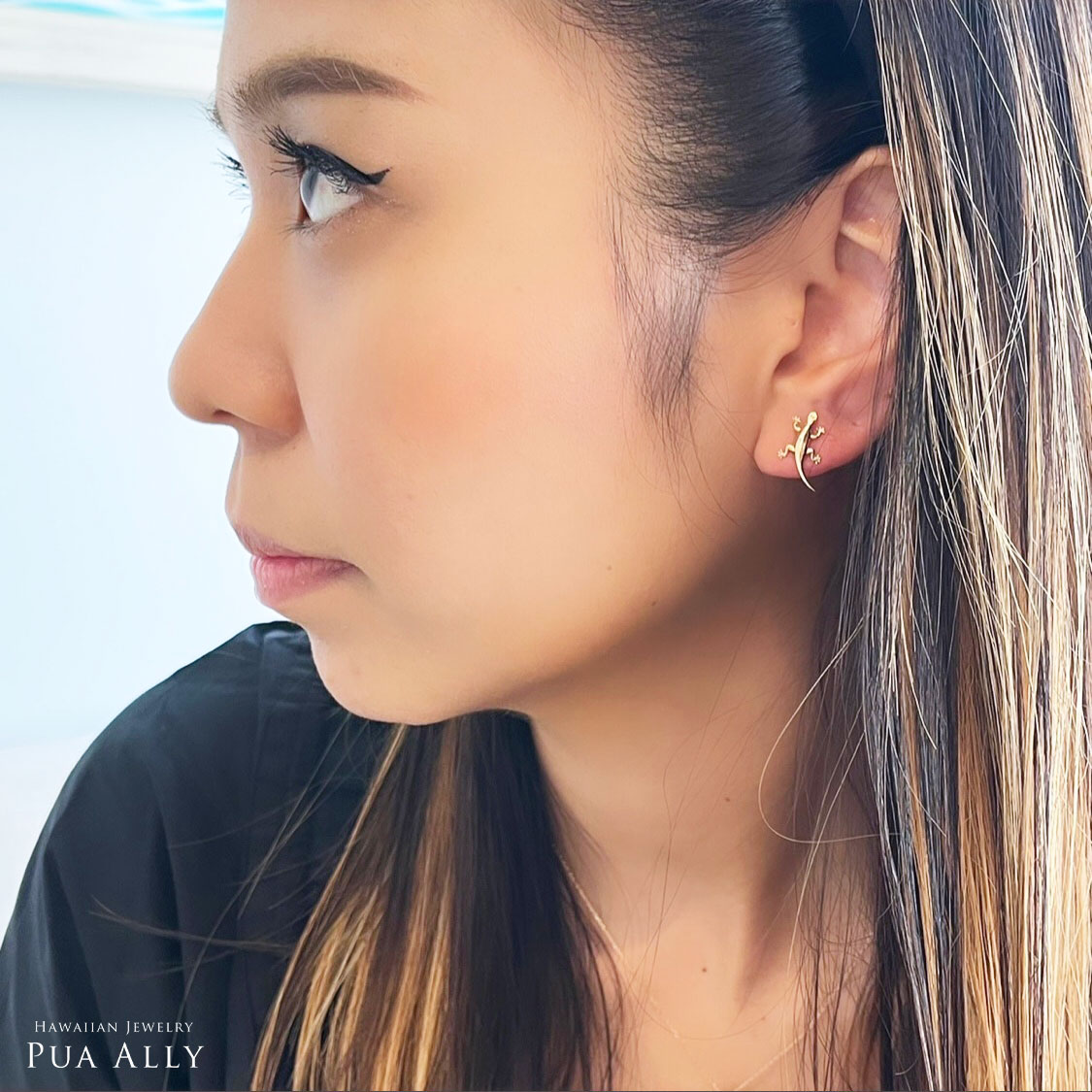 楽天市場】【K14 ゲコ (ヤモリ) 片耳ピアス】片耳売り 14金 K14