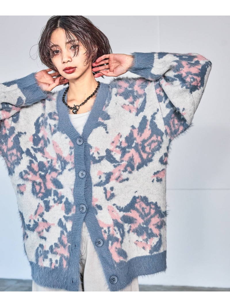 楽天市場】【SALE／24%OFF】アートフラワーシャギーカーディガン