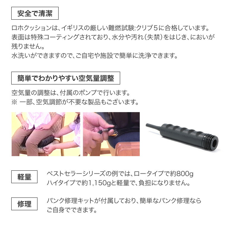 楽天市場】車椅子用クッション ロホ ロホクッション ペルモビール