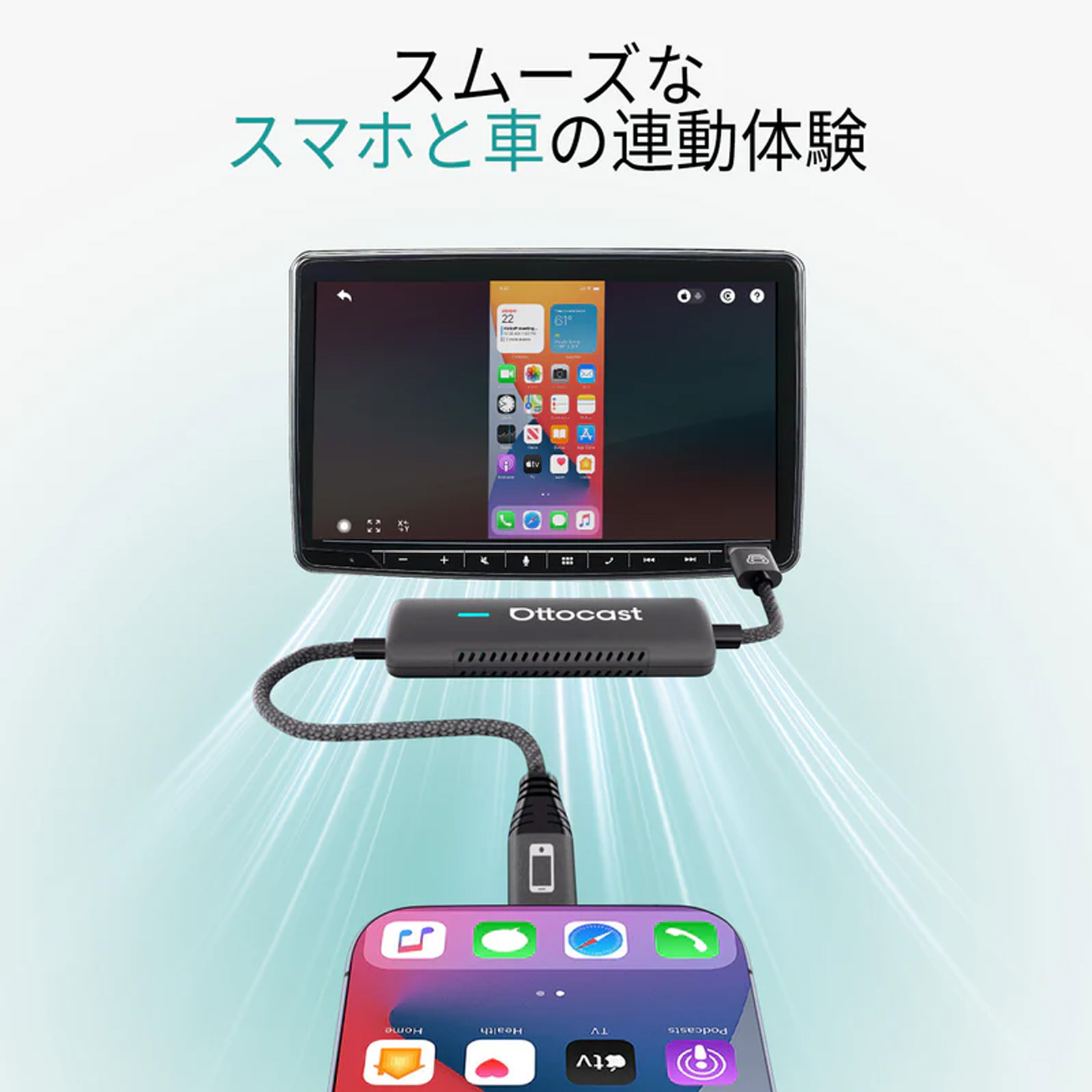 楽天市場】10%OFF 【正規品】オットキャストMirror Touch Ottocast