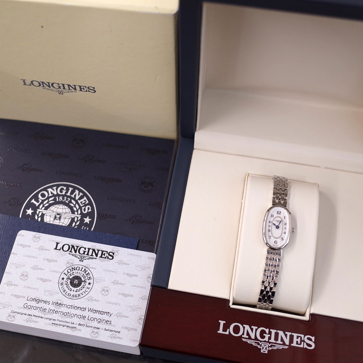 楽天市場】美品 ロンジン サンフォネット ホワイトシェル L2.304.4