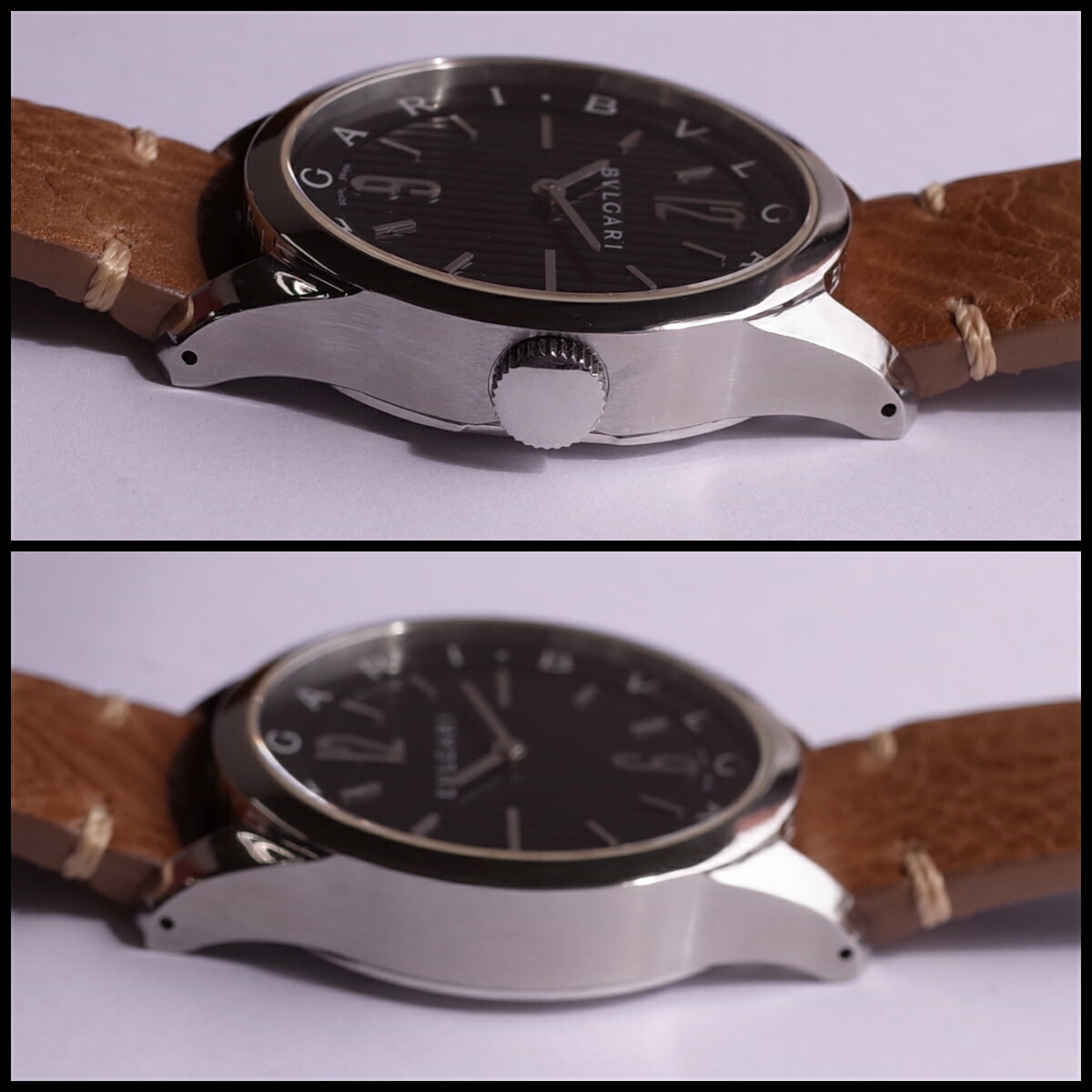 楽天市場】ブルガリ ソロテンポ ST37S 黒文字盤 革ベルト 純正尾錠