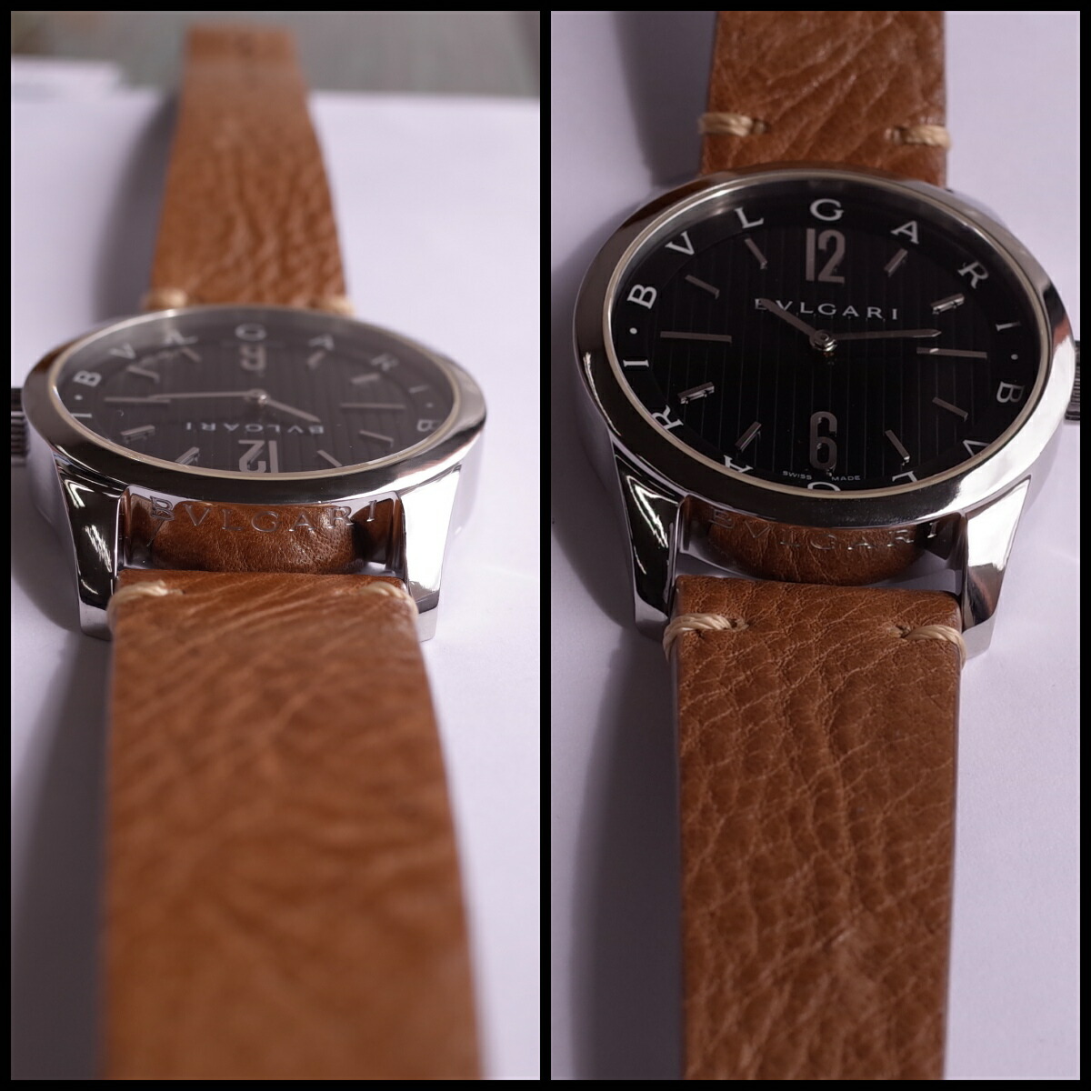 楽天市場】ブルガリ ソロテンポ ST37S 黒文字盤 革ベルト 純正尾錠