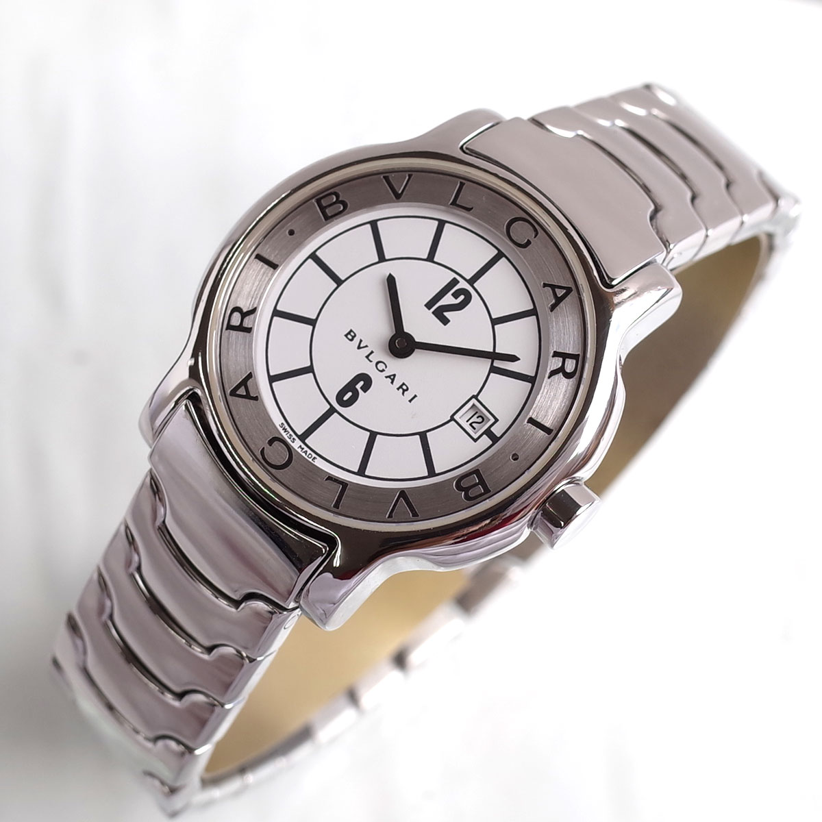 楽天市場】ブルガリ ソロテンポ ST29S 白文字盤 革ベルト ブレスレット