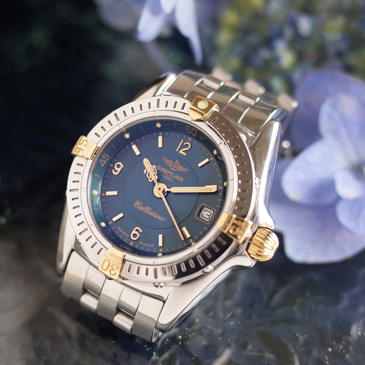 楽天市場】ブライトリング カリスティーノ B520451 SS/YG 青文字盤