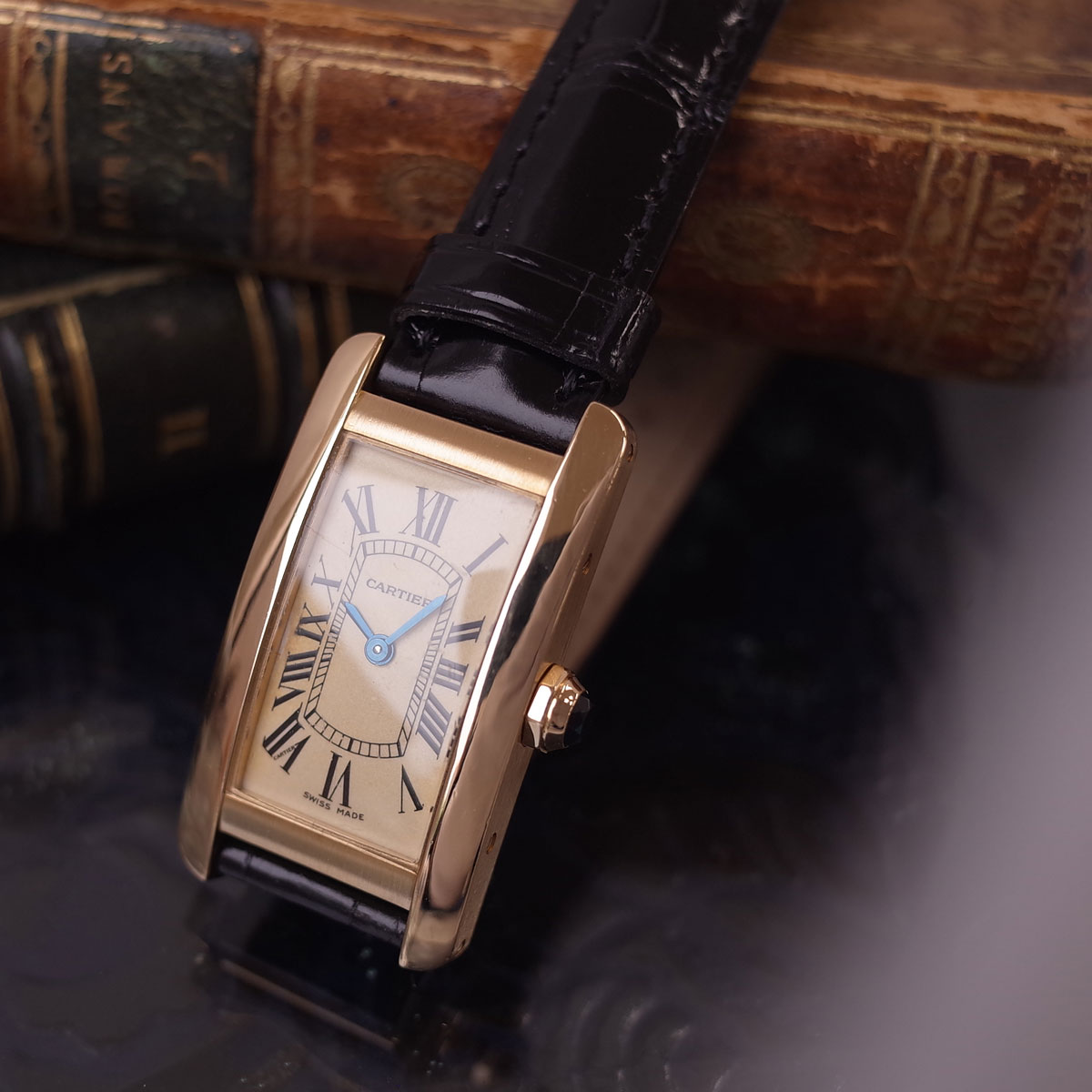 楽天市場】カルティエ タンクアメリカン SM K18YG 750 W260556