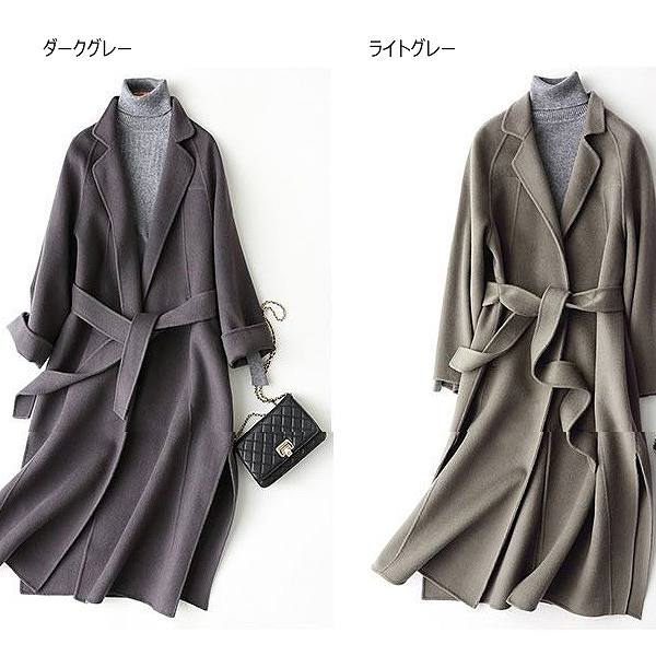 楽天市場】上品ロングコート ウール リバーコート ダブルフェイス