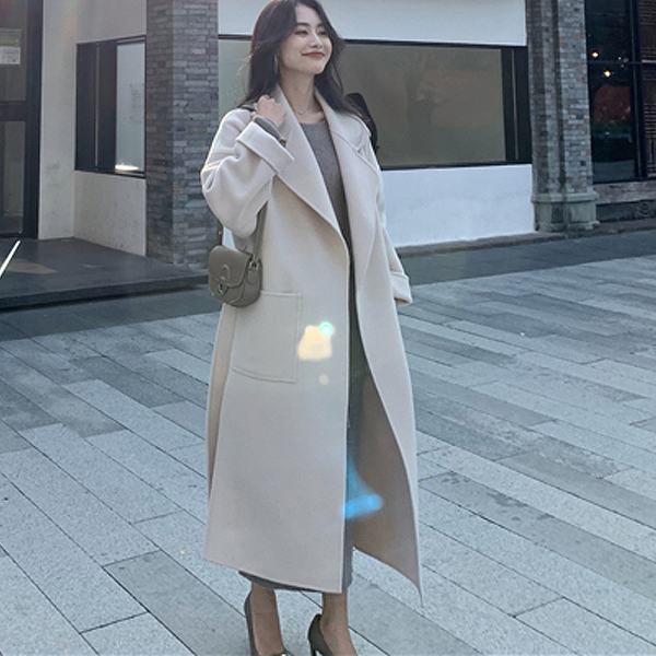 楽天市場】上品ロングコート ウール100% リバーコート ダブルフェイス