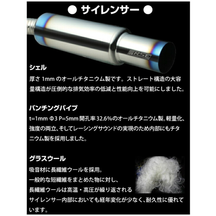 楽天市場】リアルスピードエンジニアリングR.S.E フルチタンYパイプ