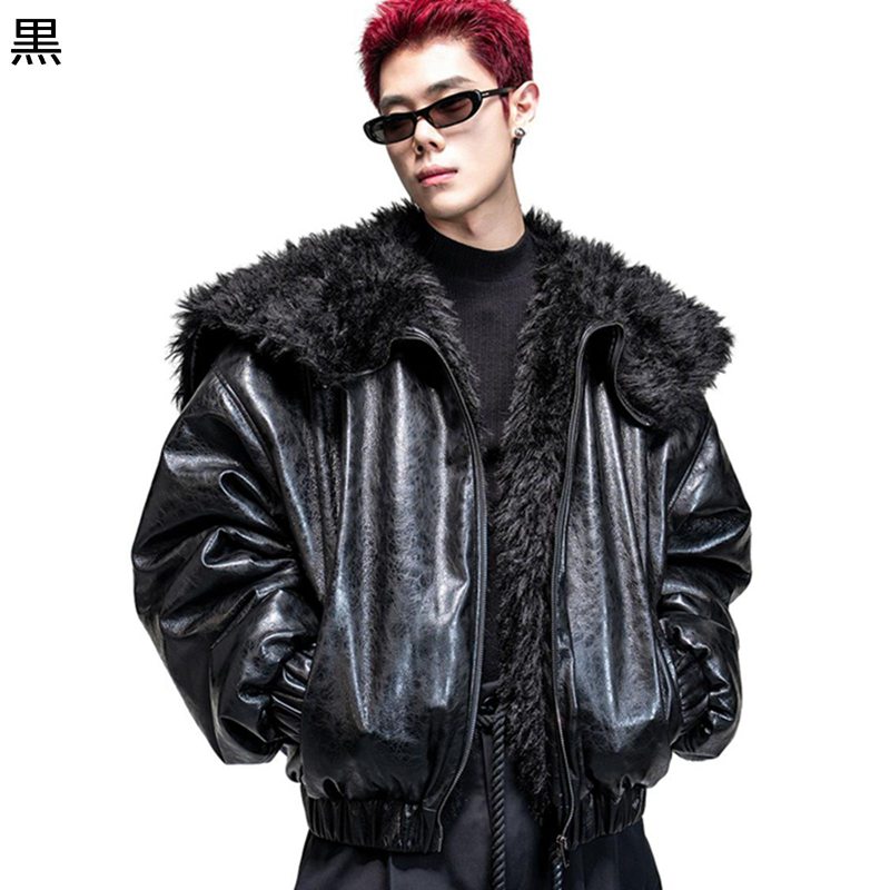 楽天市場】レザーコート レザージャケット 毛皮コート メンズ フード