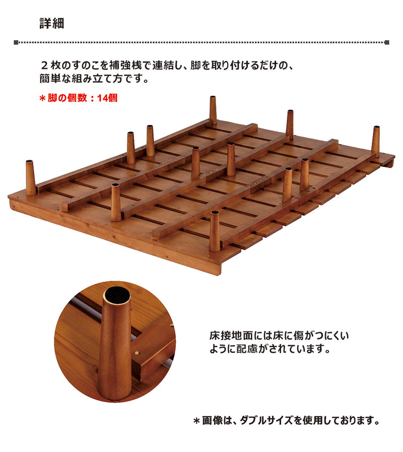 楽天市場】キングサイズ ベッド フレーム キングベッド スノコ すのこ