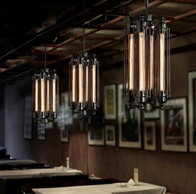 楽天市場】インダストリアル アイアンペンダントライト (縦4灯タイプ