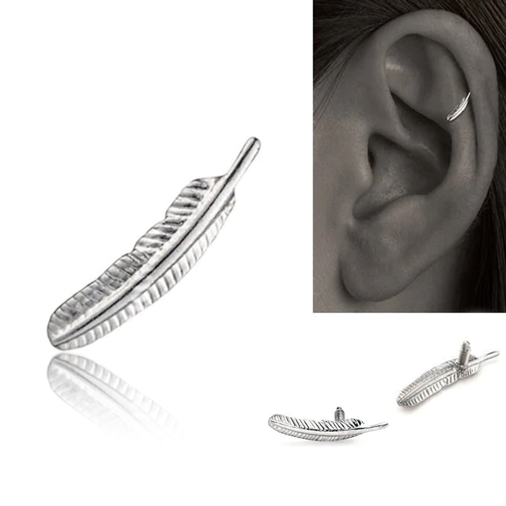 楽天市場】K10 フェザー ボディピアス │ 16G/14G 羽根 軟骨ピアス 10