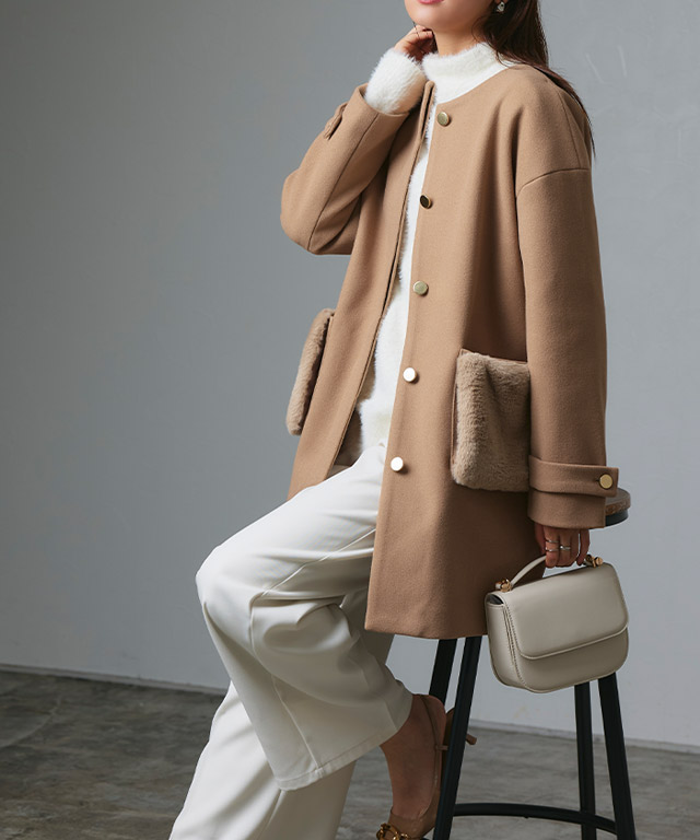 ネミカ ファーポケット付きコート 楽天市場】≪冬SALE！≫2wayファー