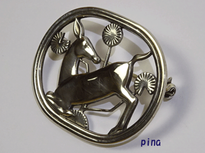 楽天市場】ジョージジェンセン ブローチ256 鹿モチーフ 送料込み