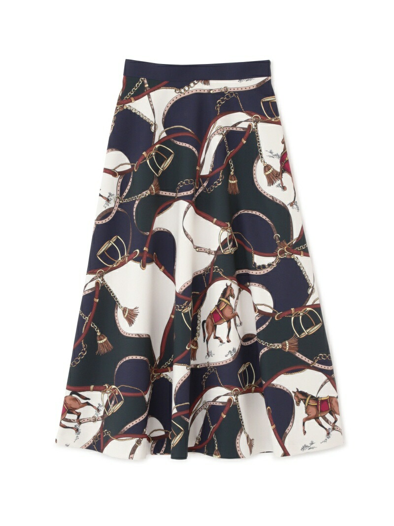 楽天市場】[冨張愛コラボ]スカーフプリントフレアスカート