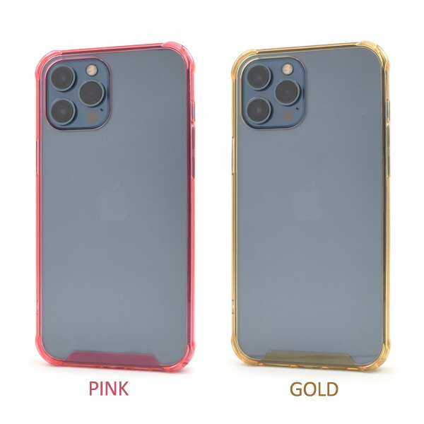 楽天市場】【iPhone 12 Pro Max用】背面が透明/カラーバンパーピンク
