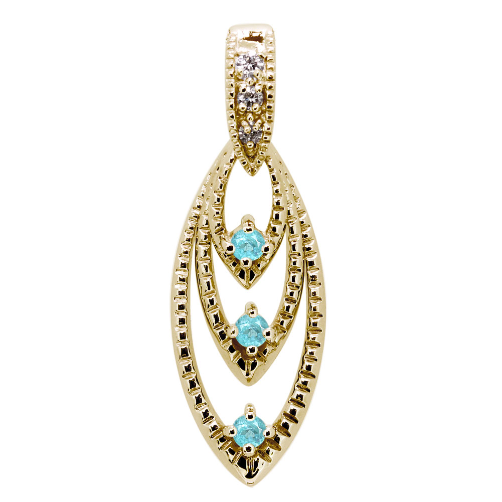 楽天市場】パライバトルマリン 18金 ペンダントトップ レディース 18k