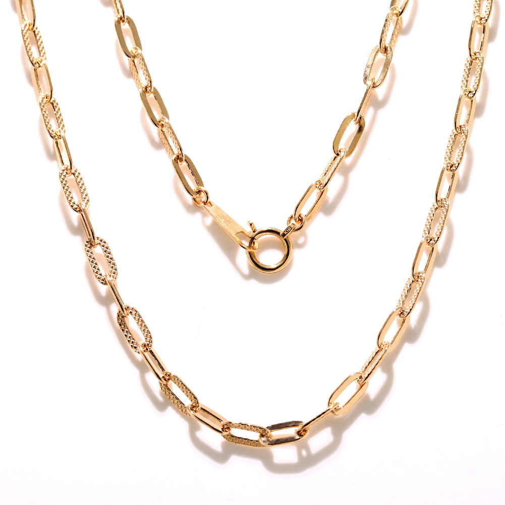 楽天市場】k18 チェーン ネックレス レディース ペーパークリップ