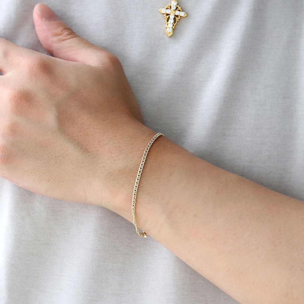 楽天市場】18金 ブレスレット メンズ 18k 細い 喜平 k18 ゴールド