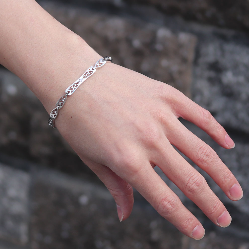 楽天市場】プラチナ ブレスレット メンズ 1月誕生石 メンズ